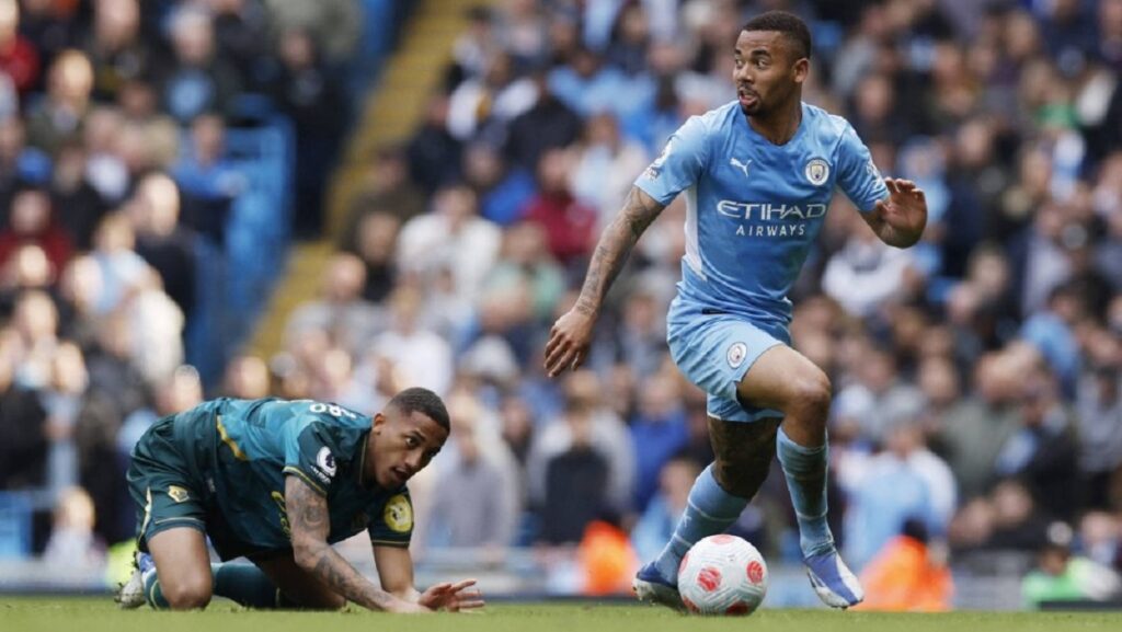 Gabriel Jesus é o destaque do City. Créditos: Reprodução Twitter